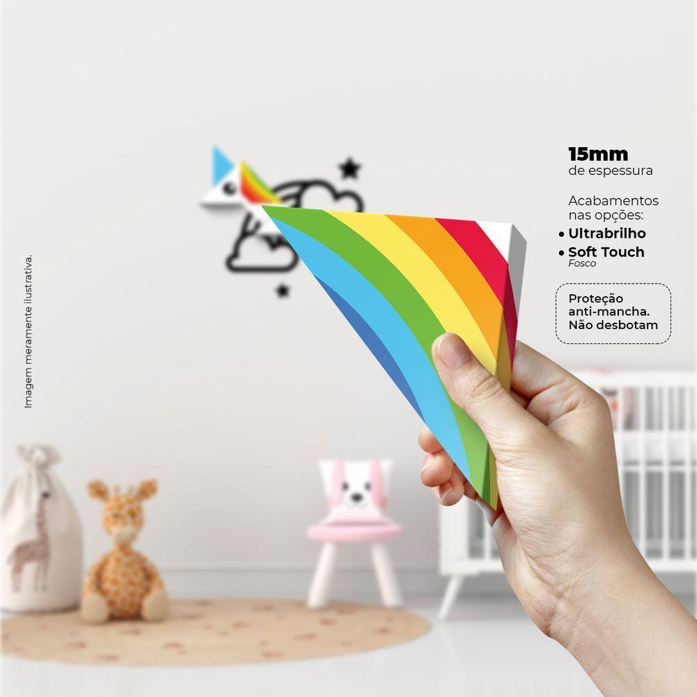 Unicórnio No Céu - Entre Quadros E Adesivo - 5 Pçs - 5