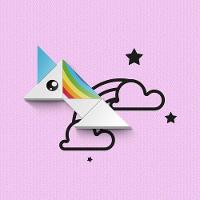 Unicórnio No Céu - Entre Quadros E Adesivo - 5 Pçs - 1