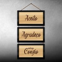 Kit Quadros E Corda 3Pçs 17X32 Moldura Preta - 3