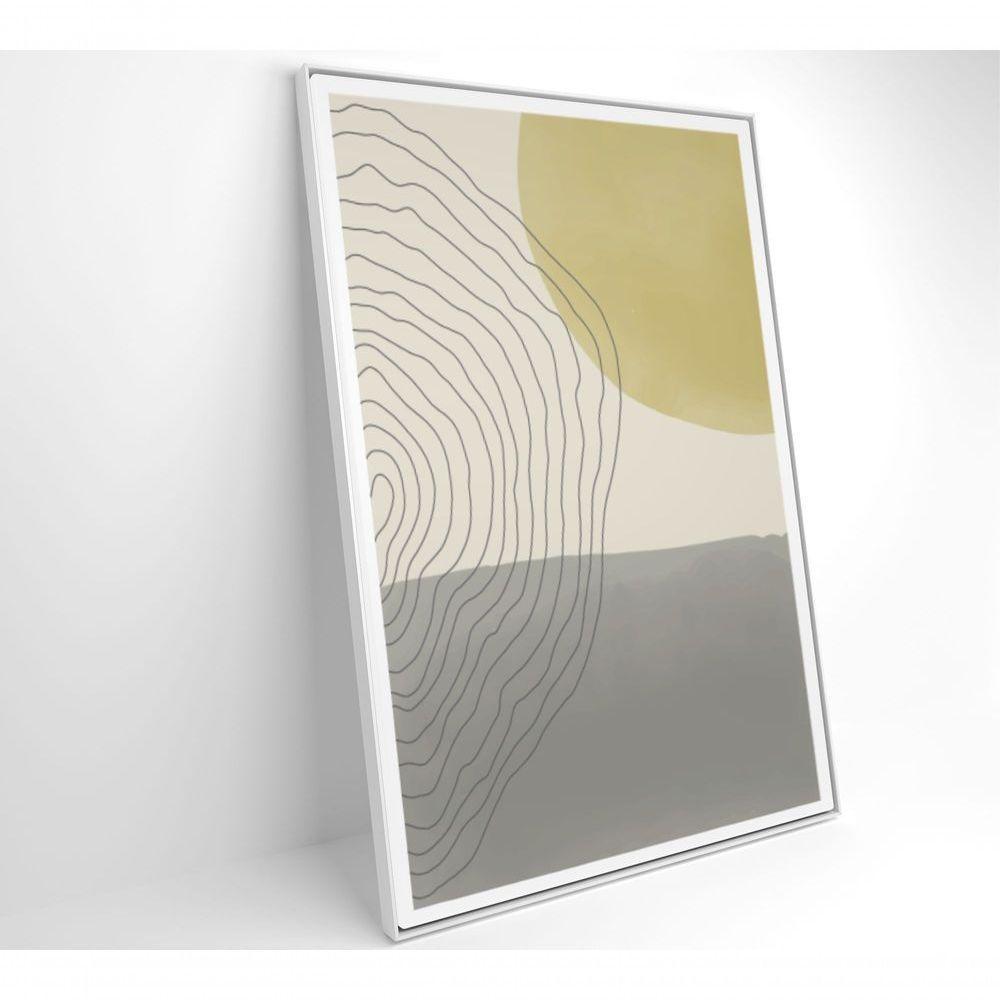 Quadro Abstrato Circulo, Linhas E Retângulo 120x80 Cm Vidro Impresso - 6