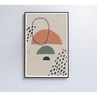 Quadro Abstrato Circulo E Pontos 60x40 Cm Vidro Impresso - 3