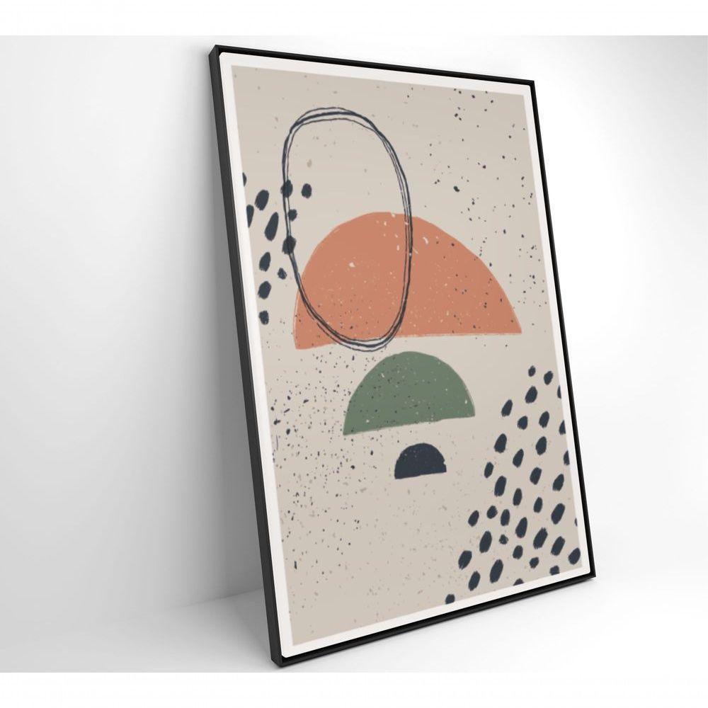 Quadro Abstrato Circulo E Pontos 120x80 Cm Vidro Impresso - 5