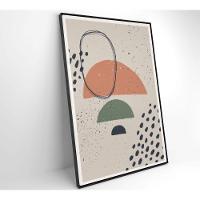 Quadro Abstrato Circulo E Pontos 120x80 Cm Vidro Impresso - 5