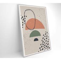 Quadro Abstrato Circulo E Pontos 120x80 Cm Tecido Canvas - 11