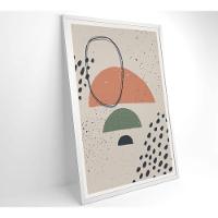 Quadro Abstrato Circulo E Pontos 120x80 Cm Tecido Canvas - 13