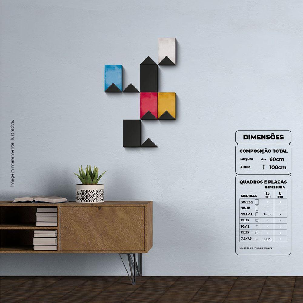 Volpi - Quadro Ou Placa Decorativa Com 9 Peças 15mm - 5