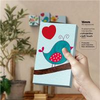 Passarinhos Apaixonados - Quadro Ou Placa Com 3 Peças 15mm