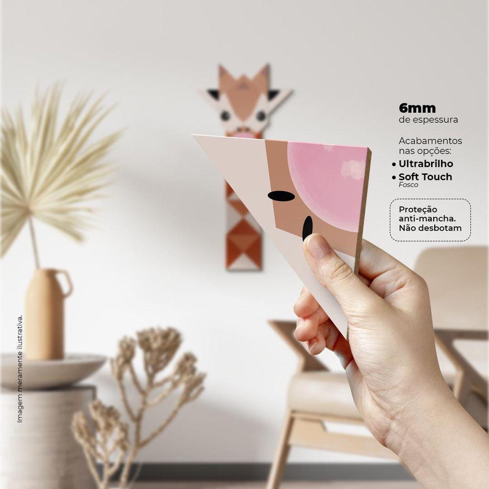 Girafa Mascando Chiclete Quadro Com 14 Peças 6mm Placa Ultra-brilho - 4