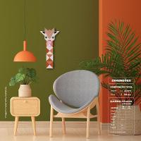 Girafa Mascando Chiclete Quadro Com 14 Peças 15mm Ultra-brilho