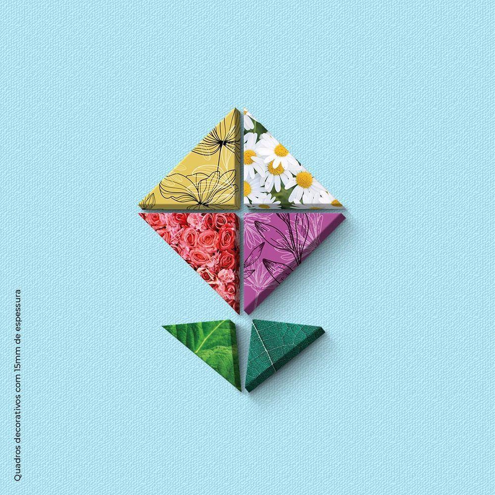 Flor Textura Quadro Com 6 Peças 15Mm Soft Touch - 1