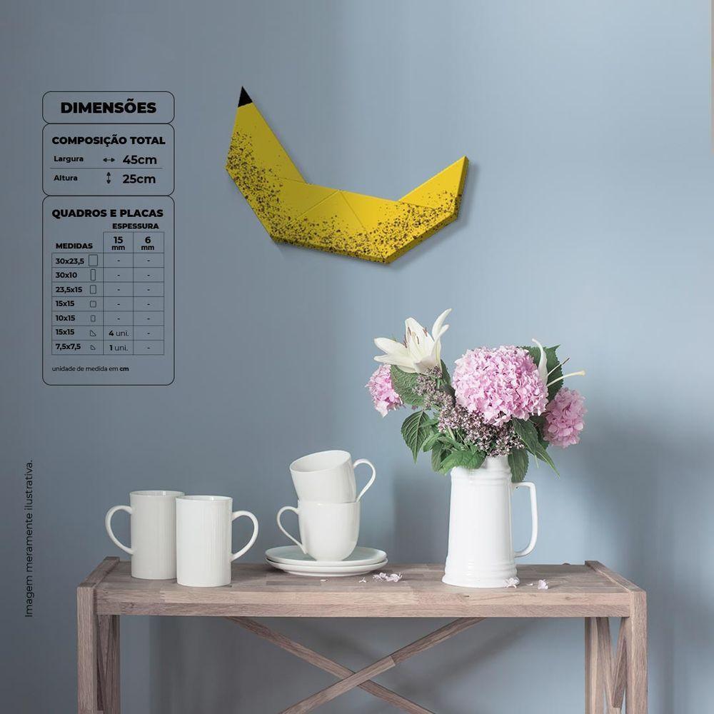 Banana Quadro Com 5 Peças 15Mm Soft Touch - 5