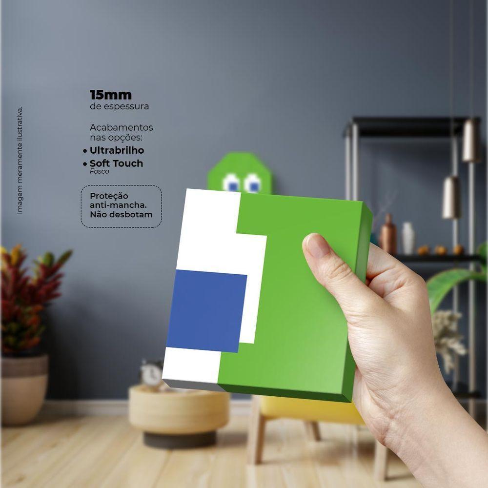 Fantasminha Verde Quadro Com 12 Peças 15Mm Soft Touch - 4