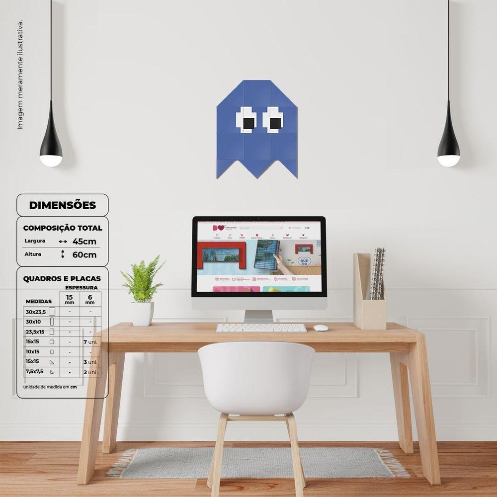 Fantasminha Azul Quadro Com 12 Peças 6Mm Placa Soft Touch - 5