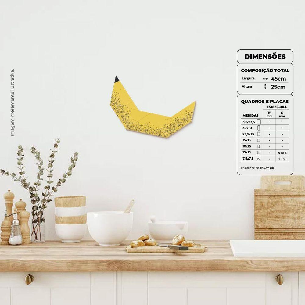 Banana Quadro Com 5 Peças 6Mm Placa Ultra-Brilho - 5