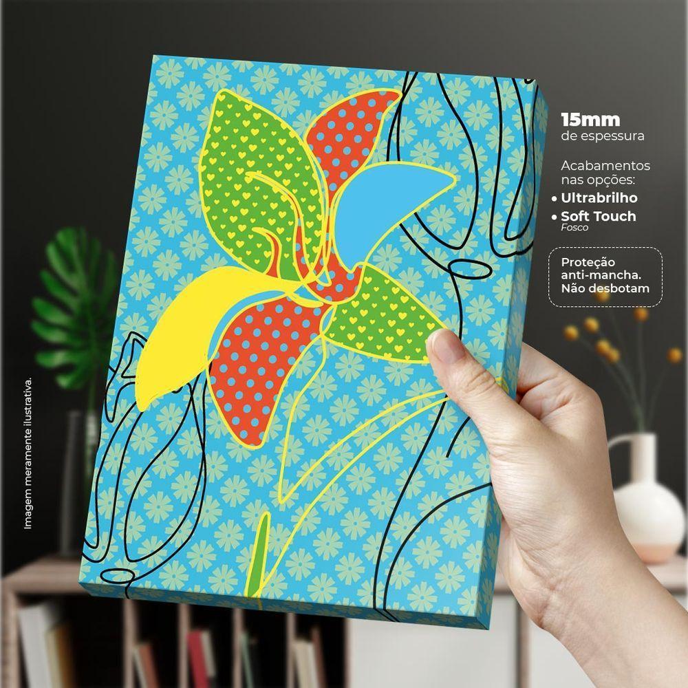 Flores Com Cores Fluídas Quadro Com 3 Peças 15Mm - 5