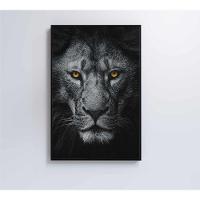 Quadro Leão Preto E Branco 2 80x120 Cm Tecido Canvas - 7