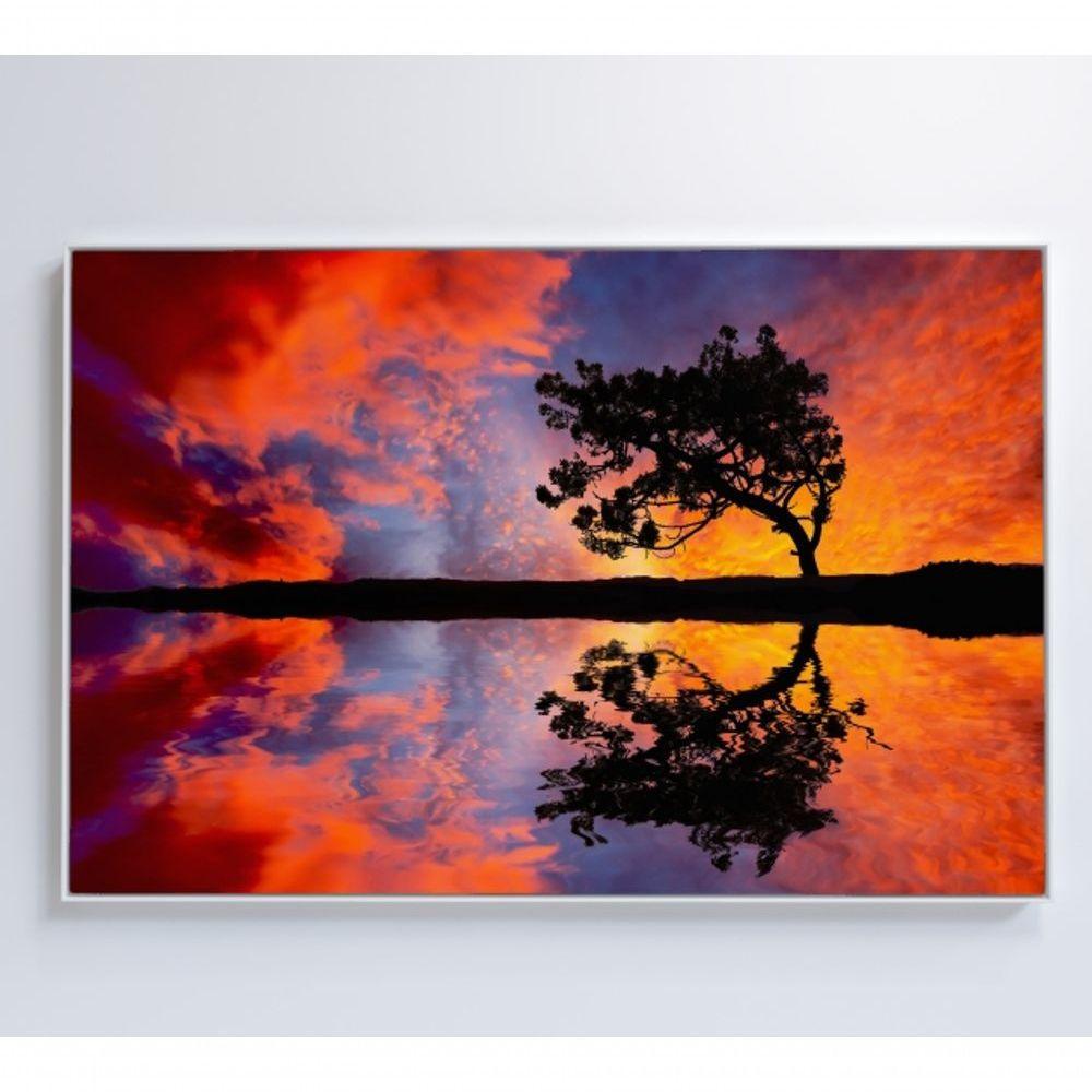 Quadro árvore Por Do Sol 90x60 Cm Tecido Canvas - 4