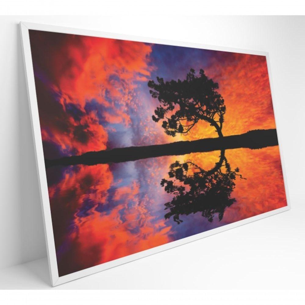 Quadro árvore Por Do Sol 90x60 Cm Tecido Canvas - 9