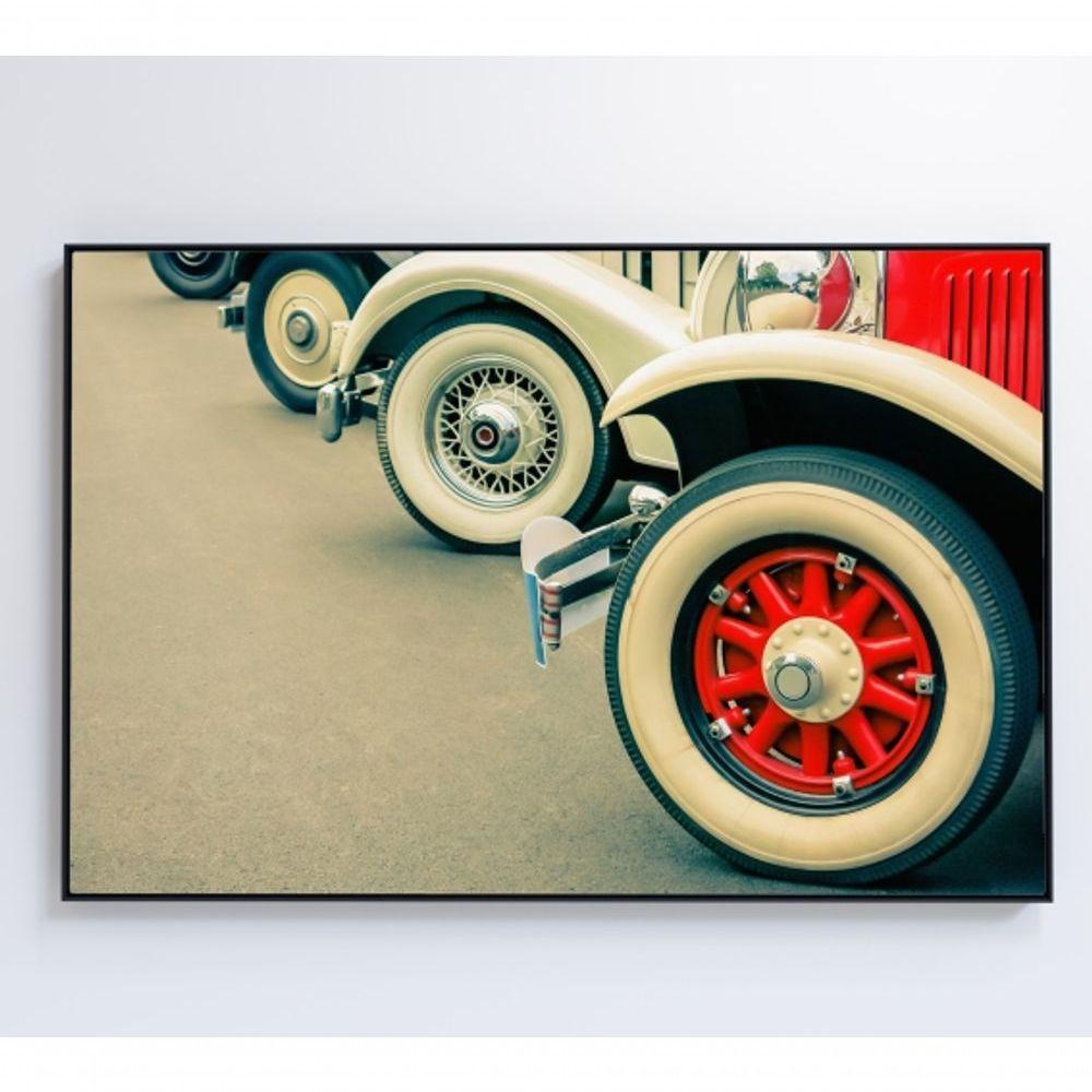 Quadro Rodas Carros Classicos 120x80 Cm Tecido Canvas - 3