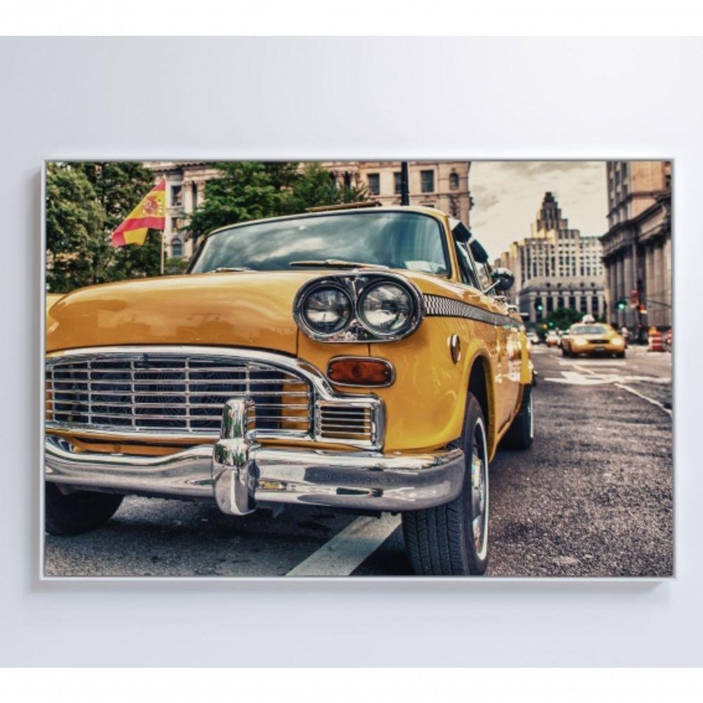 Quadro Táxi Carros Clássicos 60x40 Cm Tecido Canvas - 5