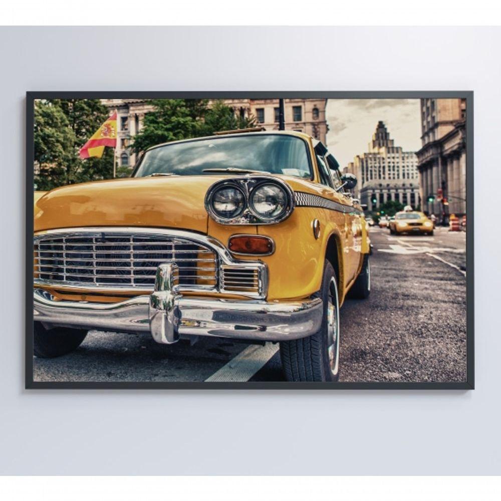 Quadro Táxi Carros Clássicos 60x40 Cm Tecido Canvas - 6