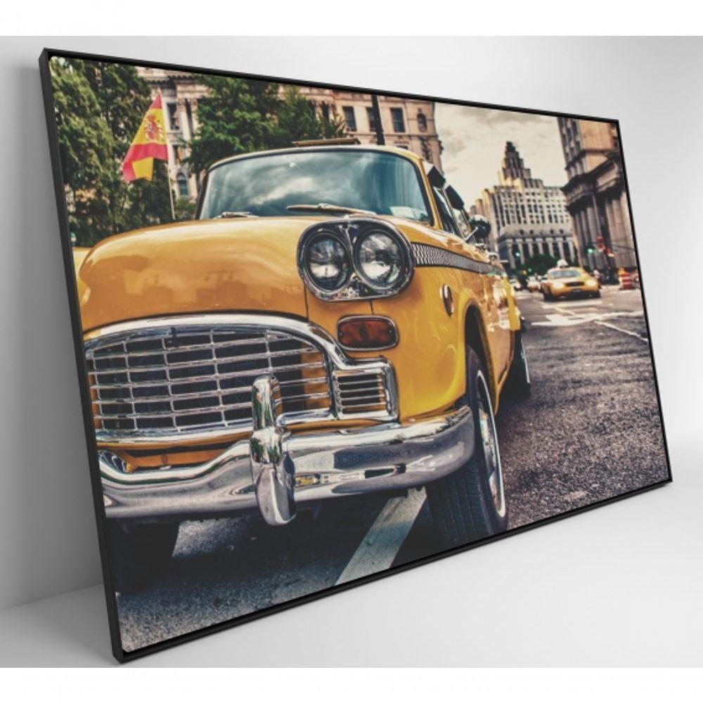 Quadro Táxi Carros Clássicos 60x40 Cm Tecido Canvas - 7