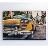 Quadro Táxi Carros Clássicos 60x40 Cm Tecido Canvas - 2