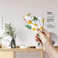 Flor Textura Quadro Com 6 Peças 6Mm Placa Ultra-Brilho