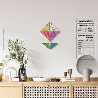 Flor Textura Quadro Com 6 Peças 6Mm Placa Ultra-Brilho - 5