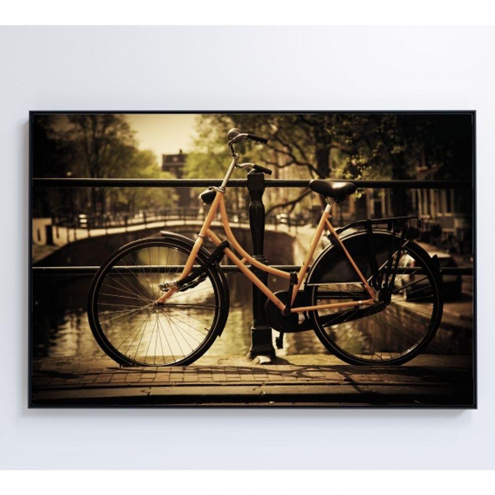 Quadro Bicicleta Na Ponte 120x80 Cm Tecido Canvas - 2