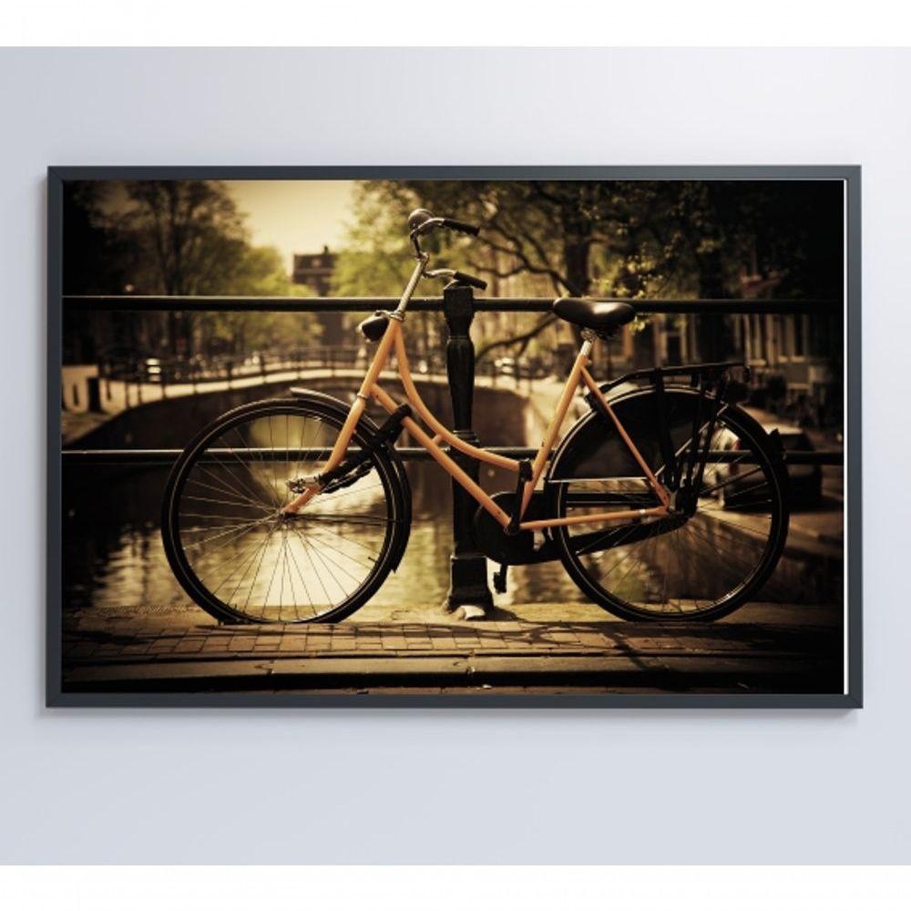 Quadro Bicicleta Na Ponte 120x80 Cm Tecido Canvas - 4