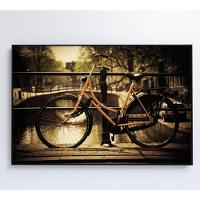Quadro Bicicleta Na Ponte 120x80 Cm Tecido Canvas - 2