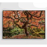 Quadro Sakura Rosa Outono 120x80 Cm Tecido Canvas - 3