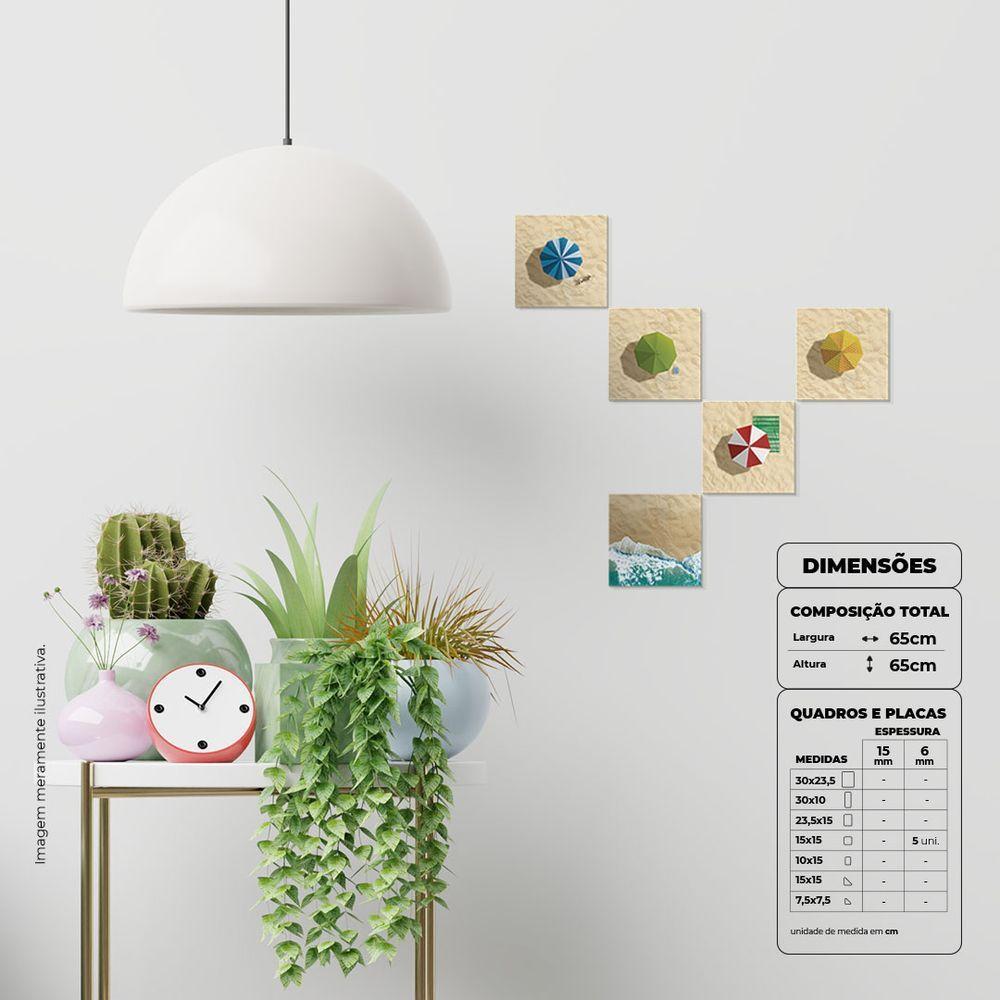 Guardas-sol - Quadro Ou Placa Decorativa Com 5 Peças 6mm - 5