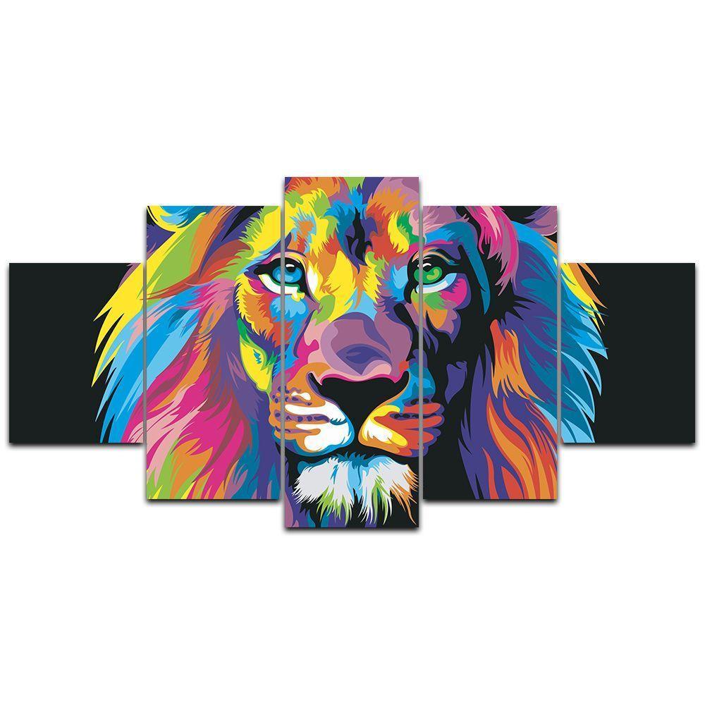 Kit 5 Placa Quadro 3d Borda Infinita Leão De Judá  - 8