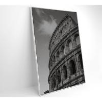 Quadro Coliseu Preto E Branco 40x60 Cm Tecido Canvas - 5