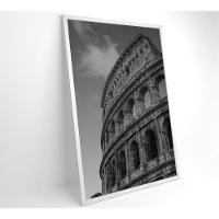 Quadro Coliseu Preto E Branco 40x60 Cm Tecido Canvas - 12