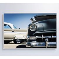Quadro Carros Clássicos 120x80 Cm Tecido Canvas - 3