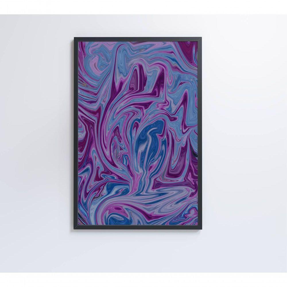 Quadro Abstrato Roxo 60x90 Cm Vidro Impresso - 2