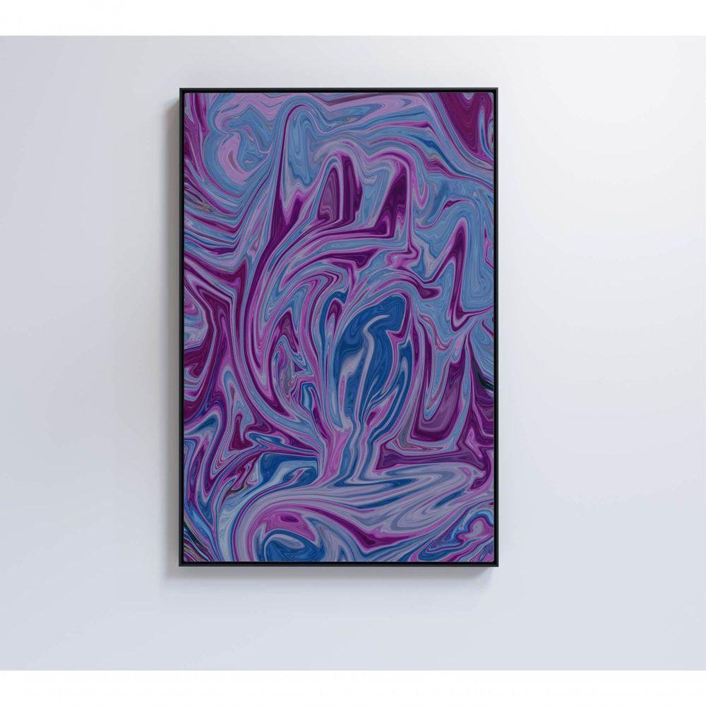 Quadro Abstrato Roxo 60x90 Cm Vidro Impresso - 3
