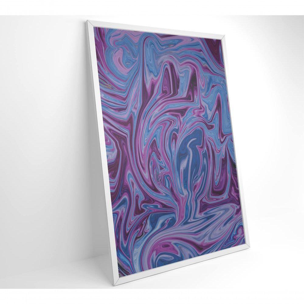 Quadro Abstrato Roxo 60x90 Cm Vidro Impresso - 8