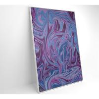 Quadro Abstrato Roxo 60x90 Cm Vidro Impresso - 7