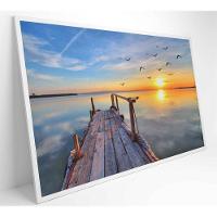 Quadro Por Do Sol No Pier 120x80 Cm Tecido Canvas - 8