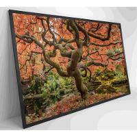 Quadro Sakura Rosa Outono 60x40 Cm Tecido Canvas - 8