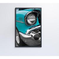 Quadro Farol Carro Clássico 120x80 Cm Tecido Canvas - 1