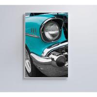 Quadro Farol Carro Clássico 120x80 Cm Tecido Canvas - 2