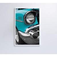 Quadro Farol Carro Clássico 120x80 Cm Tecido Canvas - 3