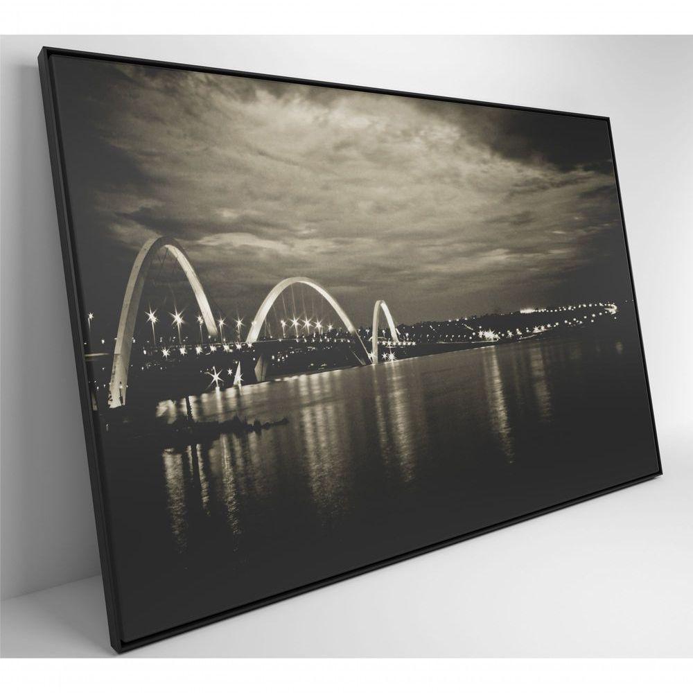 Quadro Ponte Jk Brasília 60x40 Cm Tecido Canvas - 4