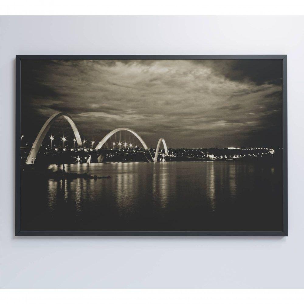 Quadro Ponte Jk Brasília 60x40 Cm Tecido Canvas - 5