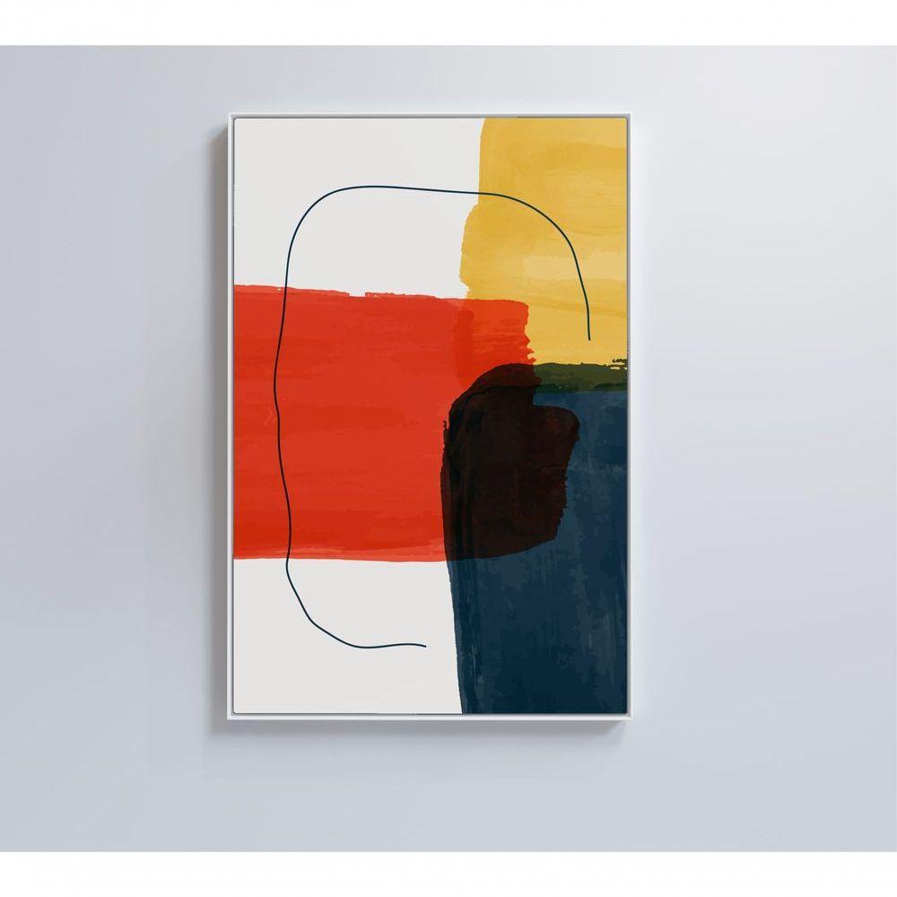 Quadro Artes Em Quadrados 60x90 Cm Tecido Canvas - 5